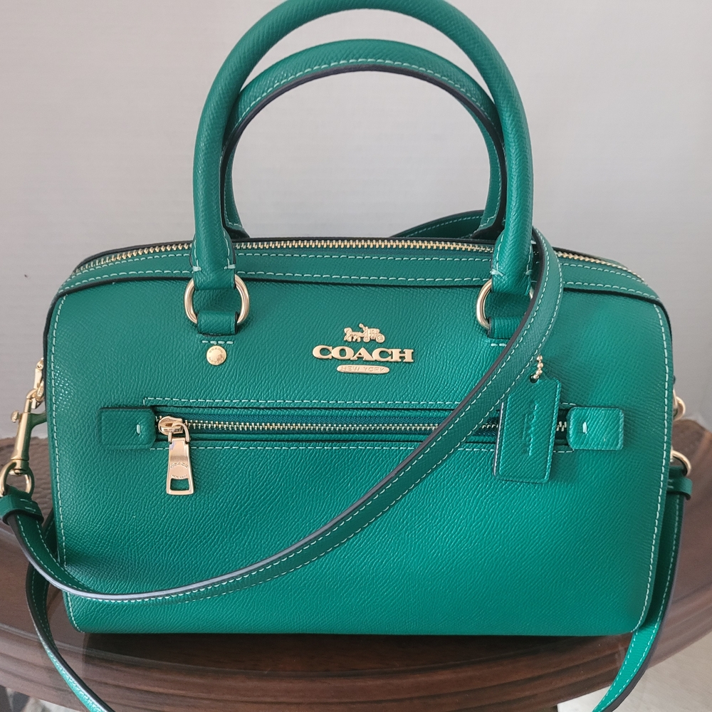 Coach Teal Leather Satchel